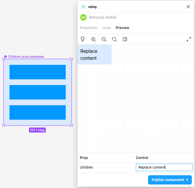 Prepend children preview