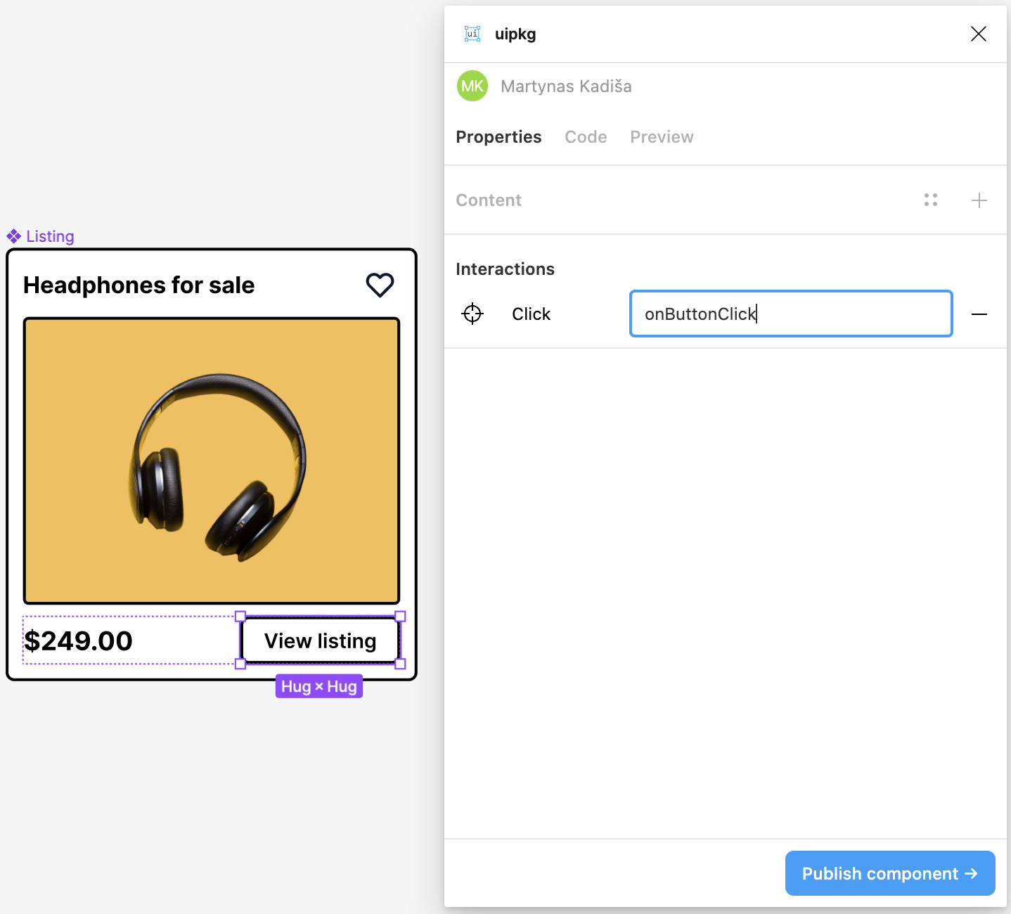 onClick prop example