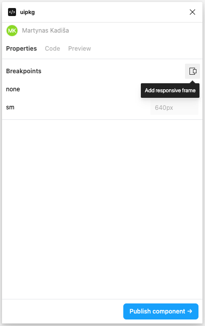 Adding responsive frame
